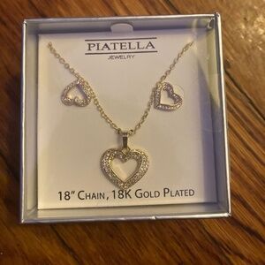 Heart neckless and earrings